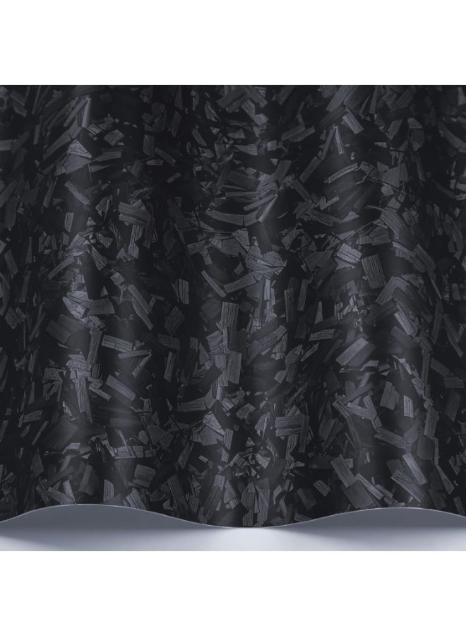 رول لف ليزر الحديد الكربوني الأسود مات، ملصق سيارة بديل مقاوم للشقوق وغير مُحمل بالفقاعات، لف ليزر سيارة ذات لاصق ذاتي عالي الجودة لديكور الداخل والخارج للسيارات بنمط DIY مقاس 1قدم × 10قدم - Image 4